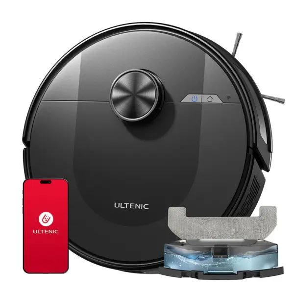 [EU Direct] Ultenic D10 Robotstofzuiger,15 min LiDAR Snelle Kaart,4000Pa Zuigkracht,120 min Accuduur,Tapijt Auto-Boost,N