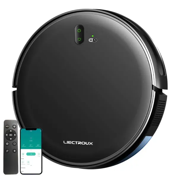 Liectroux L200Auto Opladende Robotstofzuiger en Natte Mop 4000PA Zuigkracht met WIFI APP-bediening voor het schoonmake